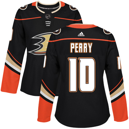 Adidas Anaheim Ducks 10 Corey Perry Black Home Authentic Womens Stitched NHL Jersey